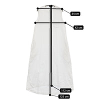 denier N/S AラインマキシOP 定価13200円 ノースリーブ ワンピース ホワイト レディース デニール【中古】5-0809S♪