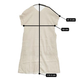 URBAN RESEARCH ITEMS オリガミタックリネンワンピース 定価5990円 ワンピース ベージュ レディース アーバンリサーチ【中古】5-0809S♪