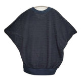 Robes & Confections コットンラッセルワッフルコンストラクティブプルオーバーニット 紺 レディース ローブスコンフェクションズ【中古】5-0809S♪
