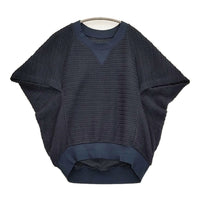 Robes & Confections コットンラッセルワッフルコンストラクティブプルオーバーニット 紺 レディース ローブスコンフェクションズ【中古】5-0809S♪
