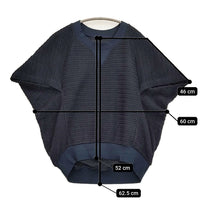 Robes & Confections コットンラッセルワッフルコンストラクティブプルオーバーニット 紺 レディース ローブスコンフェクションズ【中古】5-0809S♪