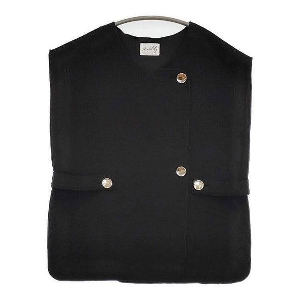 Arumlily RT-51315 ノーカラーベスト 定価10780円 ベスト ブラック レディース アロムリリィ【中古】5-1109M∞