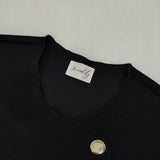 Arumlily RT-51315 ノーカラーベスト 定価10780円 ベスト ブラック レディース アロムリリィ【中古】5-1109M∞