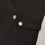 Arumlily RT-51315 ノーカラーベスト 定価10780円 ベスト ブラック レディース アロムリリィ【中古】5-1109M∞