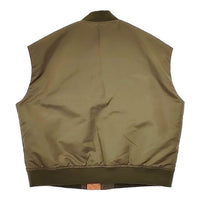 KIFFE ビッグフィットMA-1ベスト 定価16500円 中綿 ナイロン ベスト カーキ レディース キッフェ【中古】5-1004T∞