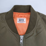 KIFFE ビッグフィットMA-1ベスト 定価16500円 中綿 ナイロン ベスト カーキ レディース キッフェ【中古】5-1004T∞