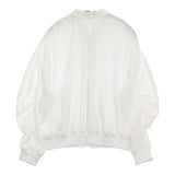 CAFUNE シアージップアップブルゾン サイズ38 定価17600円 ギャザー ブルゾン ホワイト レディース カフネ【中古】5-0905M♪