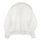 CAFUNE シアージップアップブルゾン サイズ38 定価17600円 ギャザー ブルゾン ホワイト レディース カフネ【中古】5-0905M♪