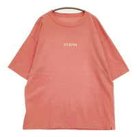 45R/45rpm ロゴプリント オーバーサイズ 半袖Ｔシャツ カットソー ピンク ユニセックス フォーティーファイブアールピーエム【中古】5-0806S♪