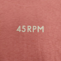 45R/45rpm ロゴプリント オーバーサイズ 半袖Ｔシャツ カットソー ピンク ユニセックス フォーティーファイブアールピーエム【中古】5-0806S♪