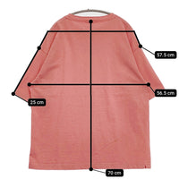 45R/45rpm ロゴプリント オーバーサイズ 半袖Ｔシャツ カットソー ピンク ユニセックス フォーティーファイブアールピーエム【中古】5-0806S♪