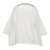 45R/45rpm 天竺カットワーク馬比古Tシャツ 定価18700円 カットソー ホワイト レディース フォーティーファイブアールピーエム【中古】5-0905M♪