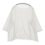 45R/45rpm 天竺カットワーク馬比古Tシャツ 定価18700円 カットソー ホワイト レディース フォーティーファイブアールピーエム【中古】5-0905M♪
