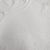 45R/45rpm 天竺カットワーク馬比古Tシャツ 定価18700円 カットソー ホワイト レディース フォーティーファイブアールピーエム【中古】5-0905M♪