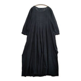 45R/45rpm あい風カディのドレス 定価46200円 ワンピース ブラック レディース フォーティーファイブアールピーエム【中古】5-1201M∞