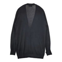 MARGARET HOWELL/JOHN SMEDLEY 578-6264001 ウール Vネック カーディガン ブラック レディース マーガレットハウエル/ジョンスメドレー【中古】5-1004T∞