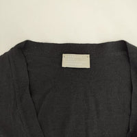 MARGARET HOWELL/JOHN SMEDLEY 578-6264001 ウール Vネック カーディガン ブラック レディース マーガレットハウエル/ジョンスメドレー【中古】5-1004T∞