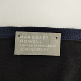MARGARET HOWELL/JOHN SMEDLEY 578-5264001 ウール カーディガン ネイビー レディース マーガレットハウエル/ジョンスメドレー【中古】5-1004T∞