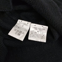 MARGARET HOWELL 578-7163003 サイズ2 コットンリネン Vネック セーター ニット ブラック レディース マーガレットハウエル【中古】5-0905M♪