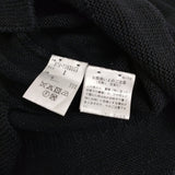 MARGARET HOWELL 578-7163003 サイズ2 コットンリネン Vネック セーター ニット ブラック レディース マーガレットハウエル【中古】5-0905M♪