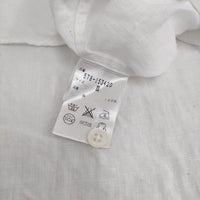MARGARET HOWELL リネン 578-153420 サイズ3 ブラウス シャツ ホワイト レディース マーガレットハウエル【中古】5-0905M♪