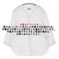 MARGARET HOWELL リネン 578-153420 サイズ3 ブラウス シャツ ホワイト レディース マーガレットハウエル【中古】5-0905M♪
