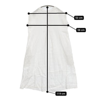 UNIVERSAL SEVEN アメリカンコットンリネンコンボロング フレンチスリーブワンピース ホワイト レディース ユニヴァーサルセブン【中古】5-0809S♪