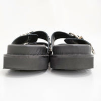TOGA PULLA BUCKLE SANDALS 定価58300円 サイズ38 サンダル 25SS ブラック シルバー レディース トーガプルラ【中古】5-0731S♪