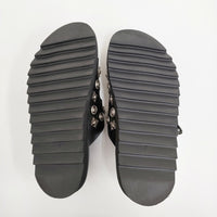 TOGA PULLA BUCKLE SANDALS 定価58300円 サイズ38 サンダル 25SS ブラック シルバー レディース トーガプルラ【中古】5-0731S♪