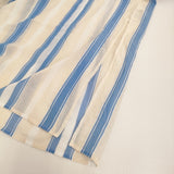 NE QUITTEZ PAS VOILE STRIPE DRESS インド綿 シャツ サイドスリット ワンピース ライトブルー アイボリー レディース ヌキテパ【中古】5-0905M♪