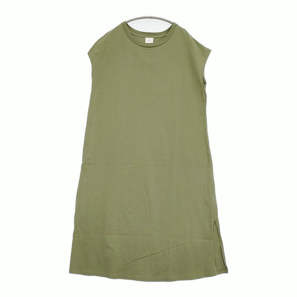 JEMORGAN LADY Tシャツワンピ サイドスリット フレンチスリーブ ワンピース カーキ レディース ジェーイーモーガン【中古】5-0809S♪