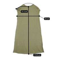 JEMORGAN LADY Tシャツワンピ サイドスリット フレンチスリーブ ワンピース カーキ レディース ジェーイーモーガン【中古】5-0809S♪