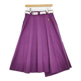 nano universe/Dickies ベルト付き ラップアシンメトリー ロングスカート パープル レディース ナノユニバース/ディッキーズ【中古】5-1109M∞