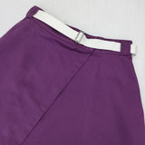 nano universe/Dickies ベルト付き ラップアシンメトリー ロングスカート パープル レディース ナノユニバース/ディッキーズ【中古】5-1109M∞