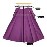 nano universe/Dickies ベルト付き ラップアシンメトリー ロングスカート パープル レディース ナノユニバース/ディッキーズ【中古】5-1109M∞