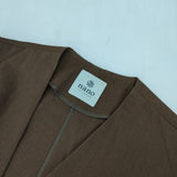 nano universe ノーカラー ダブルボタン テーラードジャケット ブラウン レディース ナノユニバース【中古】5-1109M∞