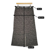 nano universe プリーツスカート 花柄 ロングスカート ブラック イエロー レディース ナノユニバース【中古】5-1109M∞