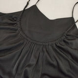 nano universe ポリエステル キャミソールワンピ ノースリーブ ワンピース ブラック レディース ナノユニバース【中古】5-1109M∞