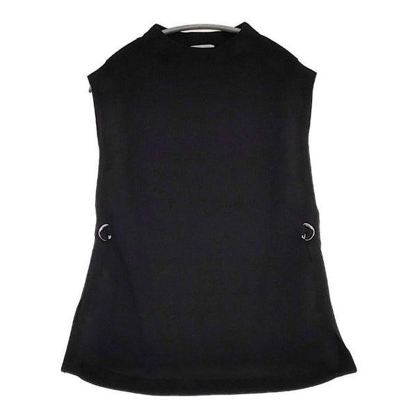 nano universe レーヨン ポリエステル ノースリーブニット ベスト ブラック レディース ナノユニバース【中古】5-1109M∞