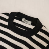 nano universe レーヨン ポリエステル ボーダー セーター ニット ブラック ホワイト レディース ナノユニバース【中古】5-1109M∞