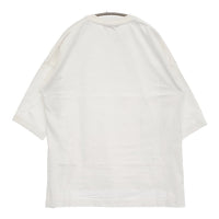 nano universe コットンワイドスリットプルオーバー 長袖Ｔシャツ カットソー ロンＴ ホワイト レディース ナノユニバース【中古】5-0809M♪
