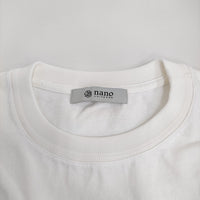 nano universe コットンワイドスリットプルオーバー 長袖Ｔシャツ カットソー ロンＴ ホワイト レディース ナノユニバース【中古】5-0809M♪
