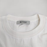 nano universe コットンワイドスリットプルオーバー 長袖Ｔシャツ カットソー ロンＴ ホワイト レディース ナノユニバース【中古】5-0809M♪