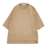 nano universe コットンワイドスリットプルオーバー 長袖Ｔシャツ カットソー ロンＴ ベージュ レディース ナノユニバース【中古】5-0809M♪