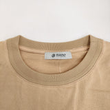 nano universe コットンワイドスリットプルオーバー 長袖Ｔシャツ カットソー ロンＴ ベージュ レディース ナノユニバース【中古】5-0809M♪