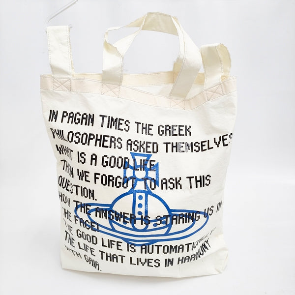 Vivienne Westwood GAIA PRINT トートバッグ 24SS アイボリー レディース ヴィヴィアンウエストウッド【中古】5-0731G♪