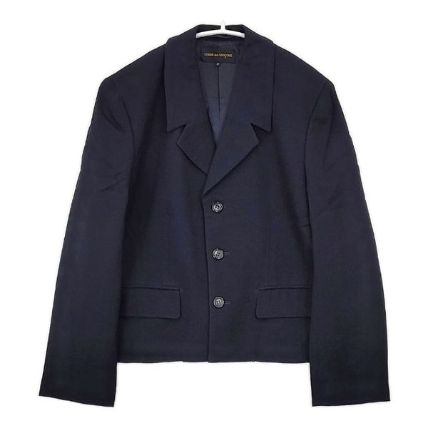 COMME des GARCONS ウール テーラードジャケット 90年代 AD1991 ネイビー レディース コムデギャルソン【中古】5-1022T∞