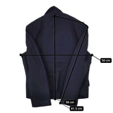 COMME des GARCONS ウール テーラードジャケット 90年代 AD1991 ネイビー レディース コムデギャルソン【中古】5-1022T∞