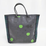 COMME des GARCONS/The Beatles タータンチェック リンゴ トートバッグ ブラック レディース コムデギャルソン/ビートルズ【中古】5-0731G♪