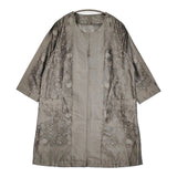 Haat ISSEY MIYAKE シルク混 月 星 コート HA13FT667 サイズ2 ジップアップ ワンピース グレー レディース ハートイッセイミヤケ【中古】5-1018M♪